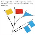 thumbnail image 4 of Drapeaux de Signaux pour Voitures Miniatures avec Poteau et Non Bricolage Modification Pièces Remplaçables Accessoire Automobile Remplacement pour WPL Bleu 2 Pcs/ensemble, 4 of 8