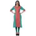 thumbnail image 2 of Moomaya Vêtements Ethniques pour Femmes Kurta Punjabi Longue Droite pour Femmes Robe Indienne Décontractée, 2 of 6