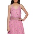 thumbnail image 2 of Moomaya WoMen's Spaghetti Strap Side Slit Dress Plus Size Printed Clothing, 2 of 6