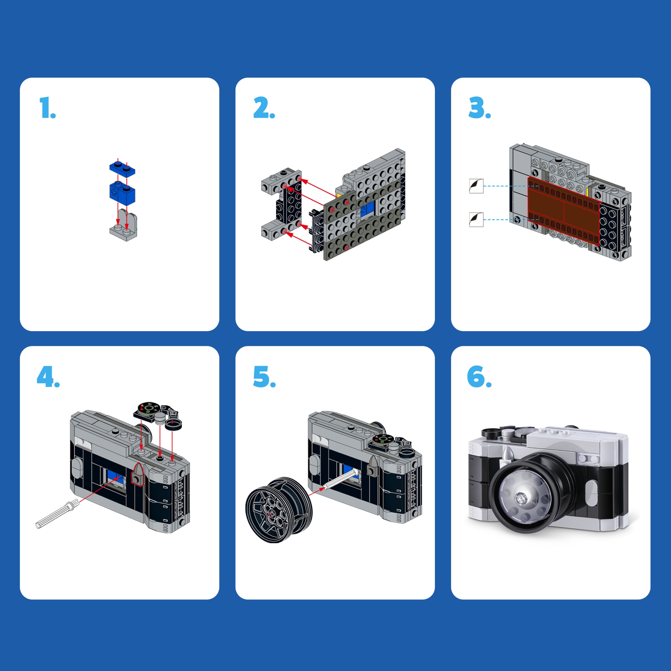 MAX Build More Premium Retro Series 2 (Camera) by ZURU : Jouet déballage avec mini briques à collectionner, jusqu'à 188 pièces, 4 designs à construire. Pour enfants, préados, adultes, dès 8 ans.