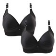 thumbnail image 2 of Timegard 2pc Bras for Women No Underwire Plus Size Adjustable Strap Ruched Comfort Everyday Bralette, 2 of 4