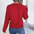 thumbnail image 4 of Fgnfyis Chandails pour Femmes Automne Hiver Imprimé Cœur Manches Longues Col Rond Tricoté Chandail Doux Chaud Col Roulé Décontracté Élégant RD2 TTG, 4 of 6
