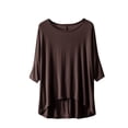 thumbnail image 3 of AherBiu T-Shirts pour Femmes à Col Rond, T-Shirts de Pyjama Amples, Été, Légers, Doux, Tunique à Manches Courtes, Hauts, Couleur Unie, 3 of 3