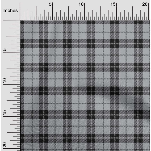 oneOone Cotton Cambric Fabric Tartan Check Print Fabric BTY 56 Inch Wide