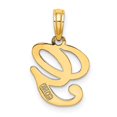 thumbnail image 4 of Diamond2Deal 14K Yellow Gold Script Letter G Initial Pendant for Women (L- 0.65inch, W- 0.46inch), 4 of 6