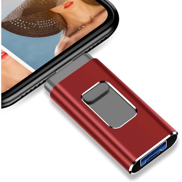 USB Flash Drive for iPhone 64GB Thumb Drive Photo Stick USB 3.0 Memory Stick Jump Drive Picture Stick Pen Drive for iPhone Android, PC External Storage
