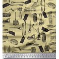 thumbnail image 1 of Soimoi Beige Georgette Viscose Fabric Gardening Tools & Hardware Print Fabric by the Yard 42 Inch Wide, 1 of 5