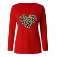 thumbnail image 3 of Ketyyh-chn99 Chemises pour Femmes Blouse Ample Confortable Manches Longues T-Shirt Côtelé Col Rond Ajusté Décontracté Basique Rouge,L, 3 of 4