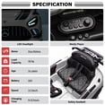 thumbnail image 3 of Licensed Mercedes-AMG GT3 24V Kids Ride-On Racing Car with Premium Leather Seat, High-Speed Performance 24V Power Wheels, Motorized Track Toy with Parent Remote, White, 3 of 8