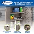 thumbnail image 3 of Suncast 9 Cu Ft Heavy Duty Resin Garage Base Storage Cabinet, Platinum (2 Pack), 3 of 8
