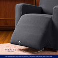 thumbnail image 3 of Subrtex Housse Extensible pour Fauteuil Inclinable 1 Pce, Housse Texturée à Carreaux avec Poches, 3 of 6