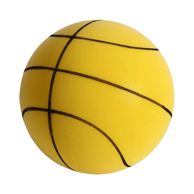 Silent Racket Kids Sports Ball Children Toy Balls Bouncing Ball for Children'S yellow line