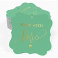 thumbnail image 2 of Inkdotpot Pack Of 50 Made With Love Wedding Paper Tags DIY Craft Bracket Shape Real Gold Foil Hang Tags, 2 of 7