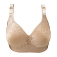 thumbnail image 2 of Qertyioot Women's Solid Color Comfortable Hollow Out Bra Underwear, 2 of 3
