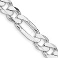 thumbnail image 1 of Diamond2Deal Collier Chaîne Figaro 9 mm en Argent Sterling Rhodié pour Hommes 20 Pouces, 1 of 5