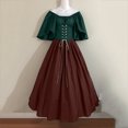 thumbnail image 2 of UPPADA Robes de Foire Renaissance pour Femmes, Robes Médiévales Irlandaises Traditionnelles Grande Taille, Robe à Volants, Corset, Robe Rétro de Cosplay, 2 of 5