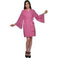 thumbnail image 1 of Moomaya Solid Short Robes For Women Cotton Robes For Women With Lace Trim, 1 of 7
