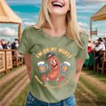 thumbnail image 2 of LUOGENLI T-shirts pour Femme pour Femmes T-Shirt Mode pour Dames T-Shirt Décontracté Imprimé Col Rond Manches Courtes Haut pour l'Été T-shirts Amusants pour Femmes T-Shirt Graphique Vêtements d'Été Amusants Vert Pâle TG, 2 of 4