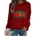 thumbnail image 1 of EQWLJWE Chandails de Maman de Baseball pour Femmes Raglan à Manches Longues Chandails à Enfiler Hauts Saison de Football T-shirt Graphique Décontracté Col Rond Blouse Chandails à Manches Longues pour Femmes Tendance Grande Taille Hauts d'Halloween, 1 of 5