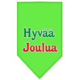 thumbnail image 1 of Mirage Pet Products 66-25-10 SMLG Hyvaa Joulua Screen Print Bandana Lime Green Small, 1 of 1