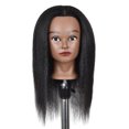 thumbnail image 2 of Milaget Hair Mannequin Head Curling Practice Head With Clamp 16in Light Black, 2 of 9