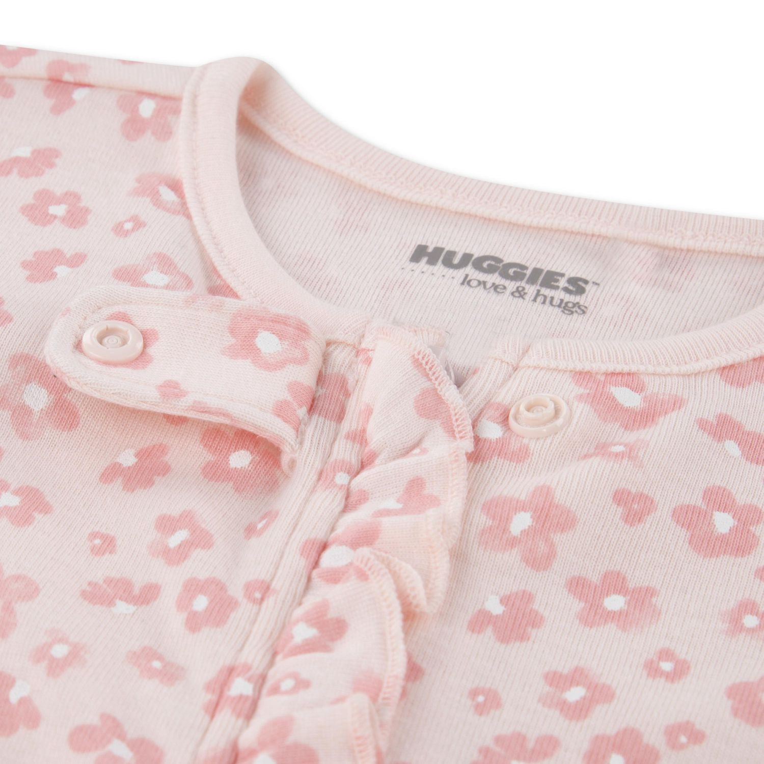 Huggies Baby Girls' Layette Organic Cotton Footed Coverall