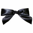 thumbnail image 1 of 100Pcs- 3.25"W Bow Black Satin Face Twist Tie Ribbon, 1 of 1
