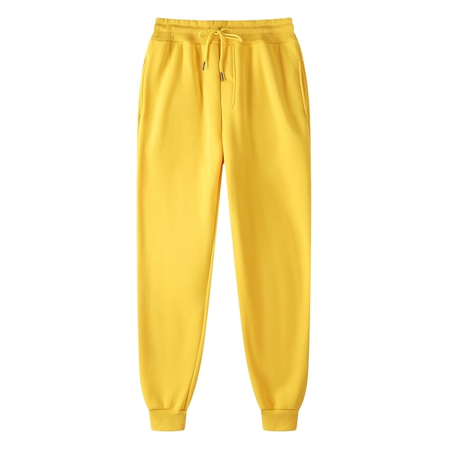 Yuyuzo Plus Size Sweatpants for Women Thick Workout Jogging Pants Elastic Waist Drawstring Solid Color Trackpants
