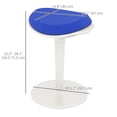 thumbnail image 3 of HOMCOM Mesh Ergonomic Wobble Stool for Standing Desks, with Rocking, Blue, 3 of 10