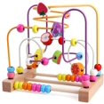 thumbnail image 1 of Bead Maze Wooden Preschool Education Circle Toy, 1 of 5