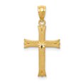 thumbnail image 1 of Croix en Satin Doré Jaune 14K, 1 of 2