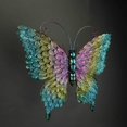 thumbnail image 3 of Set of 2 Multicolor Metal Butterfly Wall Decor Outdoor Indoor Hanging Sculptures, 3 of 4