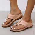 thumbnail image 2 of Women‘s Wedge Flip Flops With Arch Support Casual Summer Open Toe With Arch Support Wedge Sandal, 2 of 9