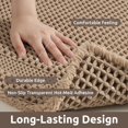 thumbnail image 4 of AMOAMI Waffle Bath-Mat, Absorbent Bath Mats for Bathroom Non Slip, Machine Washable Bathroom Rugs with Tassels Ultra Soft Boho Bath Rugs for Floor 17''x24'' Beige, 4 of 5