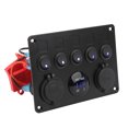 thumbnail image 4 of 5 Gang Switch Panel Waterproof 12-24V LED Switch Panel with Digital Voltmeter Backlit, 4 of 7