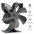 thumbnail image 5 of Fireplace Fan 6 Blades Stove Fan Powerless Quiet Operation, 5 of 5