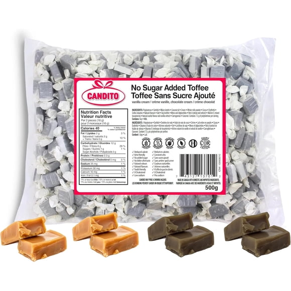 Sugar Free Candito Assorted Toffee candies - 500g Bulk