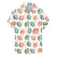 thumbnail image 3 of VBTAPA Mens Spring Shirts Happy Easter Day Rabbit Eggs Print Button Down Shirt Short Sleeve Hawaiian Beach Party Tops on Sale Multicolor L, 3 of 6