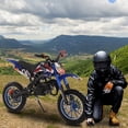 thumbnail image 4 of ASKMZ 49cc Mini Dirt Bike, Gas Power Off-Road Motorcycle with Disc Brakes, 40KM/H Max Speed (Blue), 4 of 16