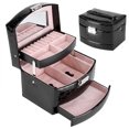 thumbnail image 4 of LHCER 3 Layers Jewelry Necklace Ring Storage Box Case Lady Gift Home Supplies , Jewelry Storage Box,Jewelry Box, 4 of 4