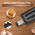 thumbnail image 3 of Mecity 4 Slice Toaster, Long Slot Toaster With Warming Rack, Bagel/Defrost/Reheat Functions,Warming Rack, Crumb Tray, 6 Browning Settings, Extra Wide, 3 of 8
