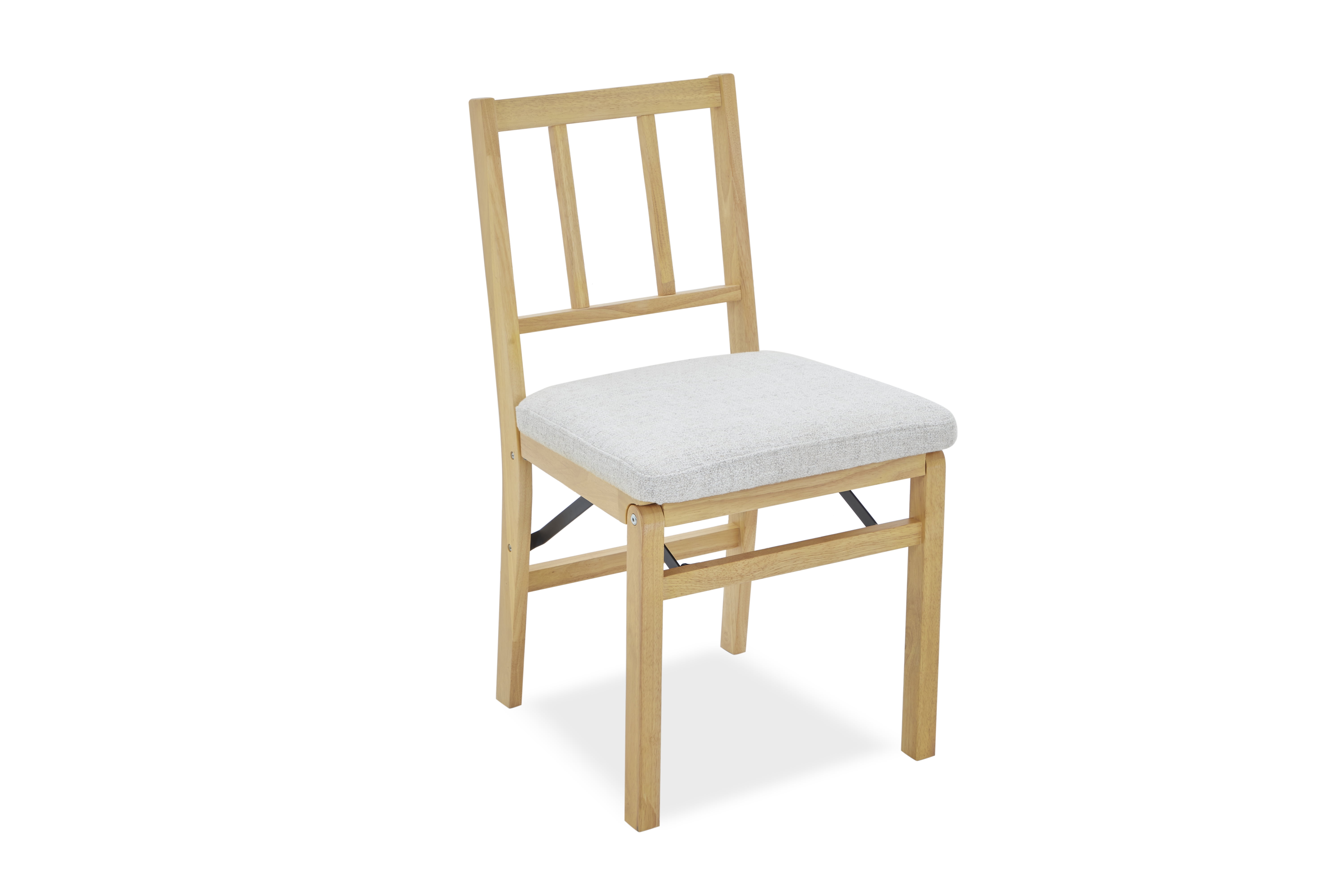 Mainstays Basic Folding  Fabric Chair 2PK-Wheat