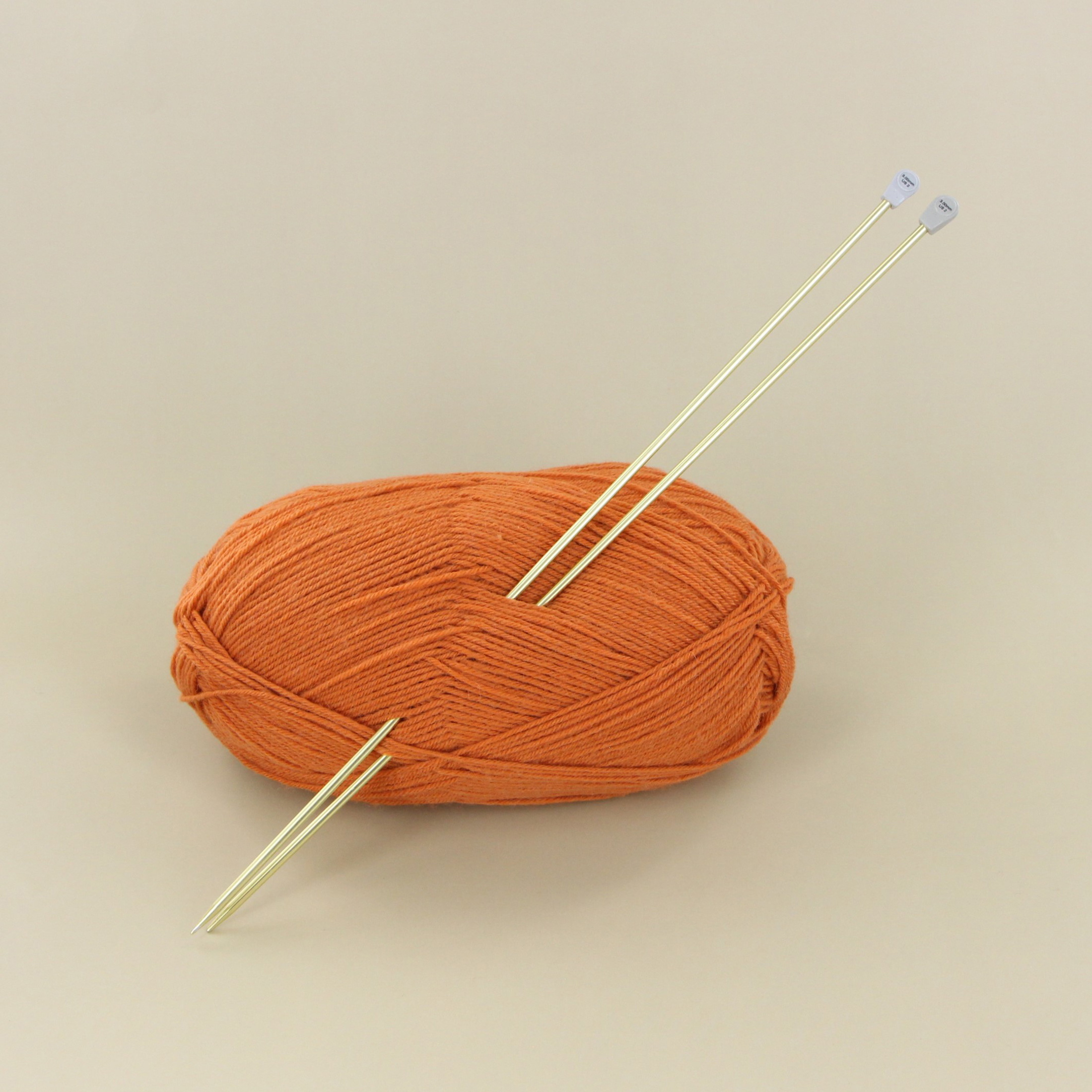 LOVE KNITTING Aluminium Single-Point Knitting Needles, 30 cm (11.8 in.), 3 mm (0.12 in.)
