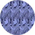 thumbnail image 1 of Ahgly Company Tapis Rond Lavable en Machine Intérieur Transitionnel Bleu, 3 Pieds Rond, 1 of 7