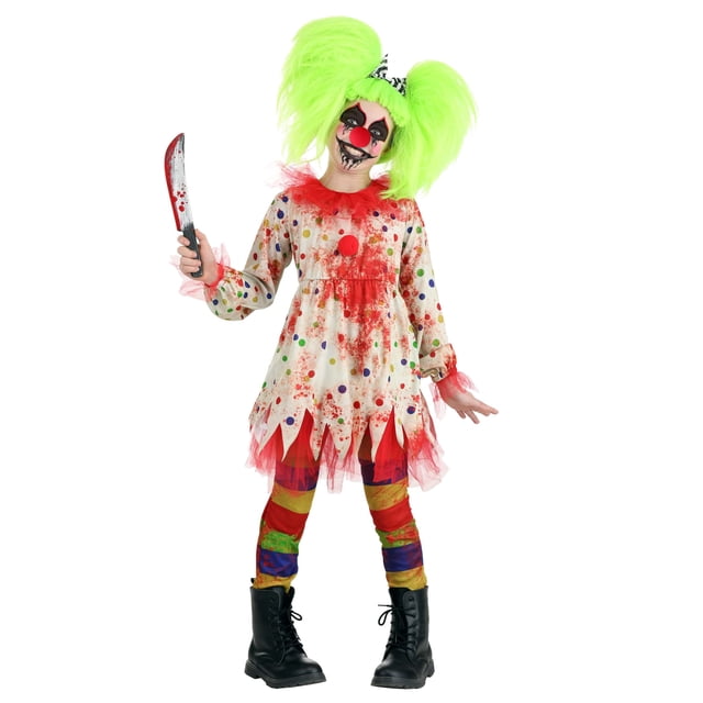Girl's Creepy Clown Costume