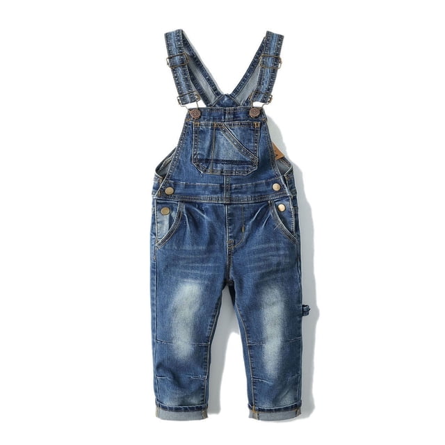 KIDSCOOL SPACE Salopette en Jean Mignonne et Ajustée pour Petite Fille Garçon, 12-18 Mois. Ces Salopettes en Denim Bleu avec Bretelles Ajustables, Fermetures à Crochet et Bouton-Pression en Métal, et une Finition Délavée pour Plus de Douceur. le design Comprend des Détails Usés et Déchirés, des Poches avant et Latérales, et des Poignets Roulés pour un Style Décontracté et Stylé. Convient aux Tout-Petits, Ces Salopettes Sont Idéales pour le Quotidien, les Rendez-Vous de Jeu Ou les Sorties en Famille.