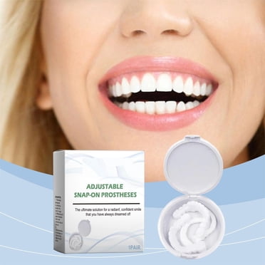 Cosmug Promotion Sale! 1*Braces Denture Adult Solutions: Enhancing Aesthetics with Braces Dentures and Tooth, Cushion Grip for Dentures False Teeth Big Sale White