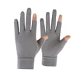 thumbnail image 3 of Fishing Gloves Outdoor Gloves Bike Riding Gloves Fishing Gloves for Men and Women Driving Gloves for Hiking and Sun Gloves Non-Slip Feel Screen Interface for Kayaking Biking Rowing, 3 of 5
