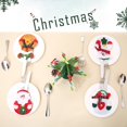 thumbnail image 4 of 6Pcs Cutlery Holder Pockets Christmas Santa Claus Snowman Design Adorable Create Atmosphere Festive Christmas Table Decorations Cover, 4 of 10
