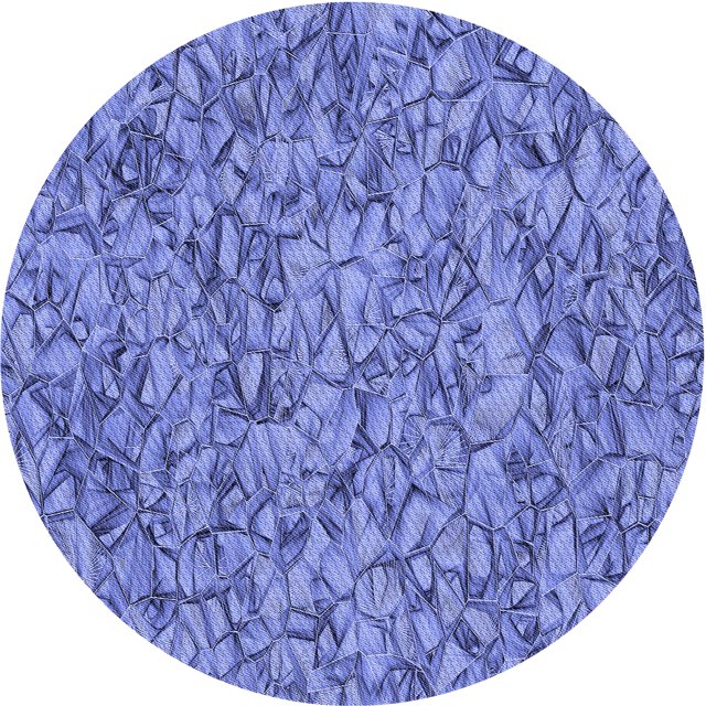 Ahgly Company Tapis Rond Lavable en Machine Intérieur Transitionnel Bleu Ciel, 4 Pieds Rond